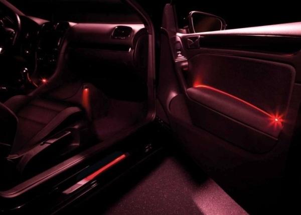 4 pezzi Luce LED per interni auto con telecomando