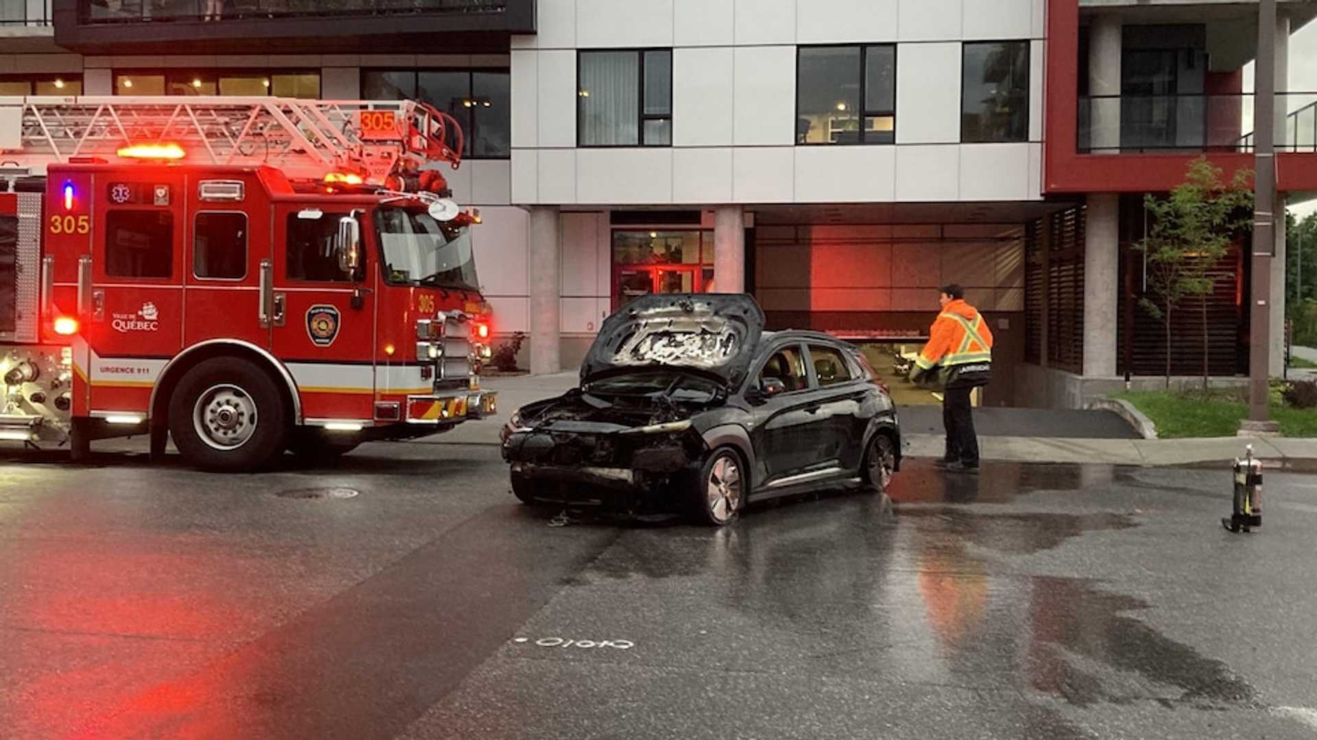 Hyundai Kona EV si incendia in un parcheggio sotterraneo in Canada